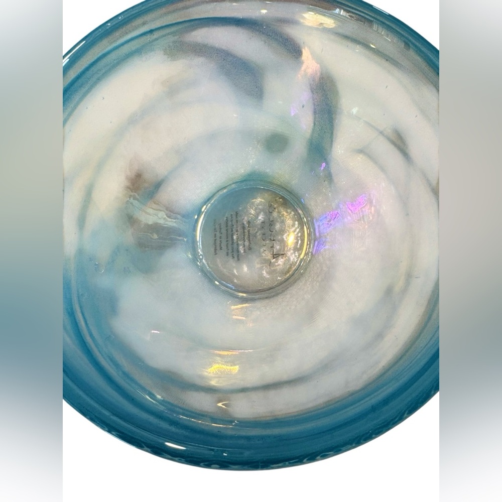 ARTISTIC ACCENT Beautiful Baby Blue Decorative Bowl Home Decor - Picture 5 of 11
